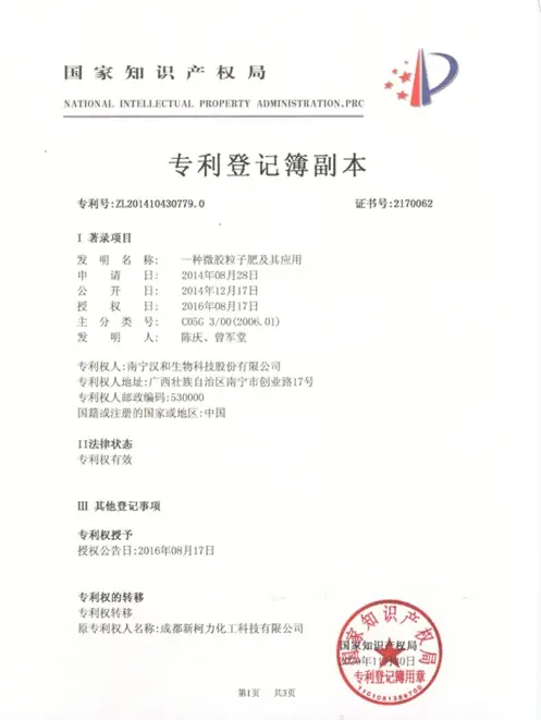 Patent register Patent register